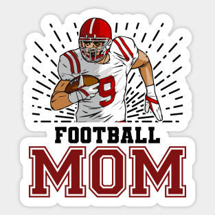 Football Mom // Retro Football Player Sticker